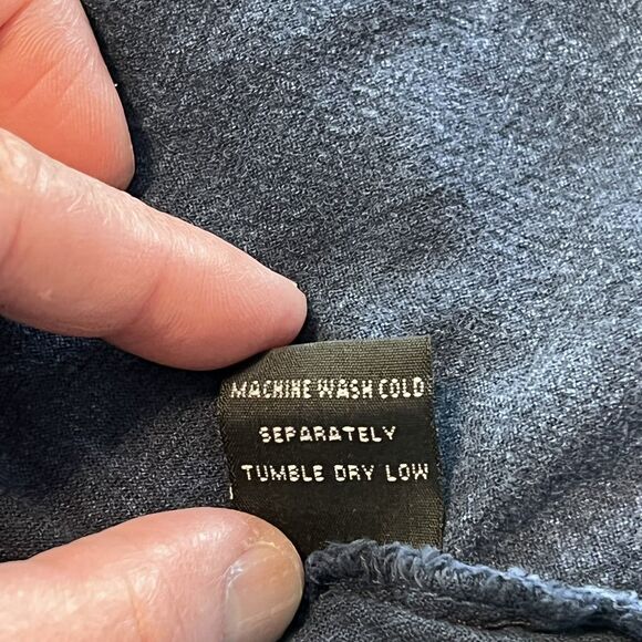 Compliments Women’s Chambray Pullover Embroidered Tunic Top Size XL Blue - Picture 9 of 12